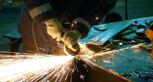 man working on a job